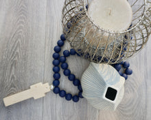 Load image into Gallery viewer, Handcrafted Wooden Cross +  Closed Garland Painted Beads