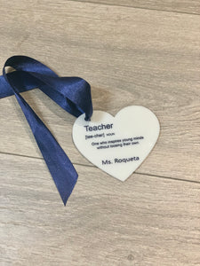 Teacher Heart Charm