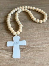 Load image into Gallery viewer, Acrylic Handcrafted Cross + Pearl Touch Garland
