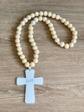 Load image into Gallery viewer, Acrylic Handcrafted Cross + Pearl Touch Garland
