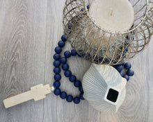 Load image into Gallery viewer, Handcrafted Wooden Cross +  Closed Garland Painted Beads
