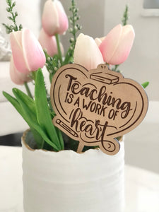 Teacher Love Plant Stake