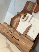 Load image into Gallery viewer, Rectangular Personalized Cutting Boards / Charcuterie Display Boards
