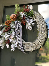 Load image into Gallery viewer, Pewter Frosted Wreath
