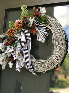 Pewter Frosted Wreath