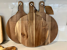 Load image into Gallery viewer, Round Personalized Cutting Boards / Charcuterie Display Boards
